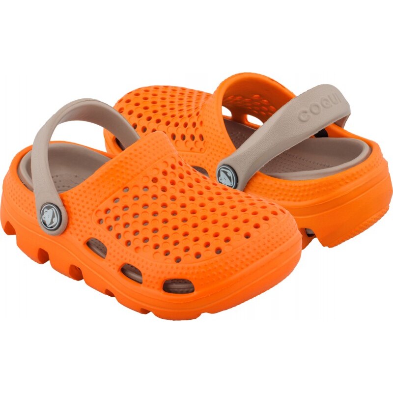 Coqui Dětské pantofle Bugy 6101 Orange/Beige 100181
