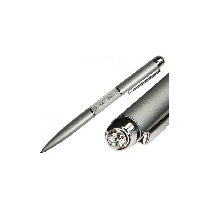 Swarovski Elements Kuličkové pero Pen Silver Crystal SWPENSI-CRY