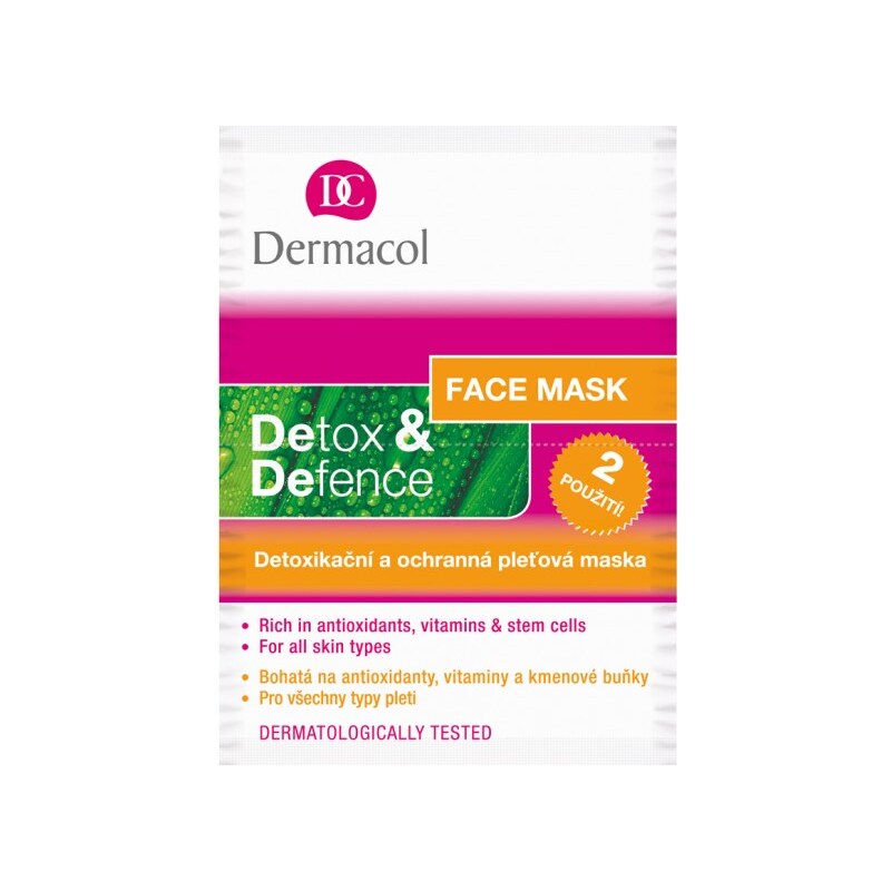 Dermacol Detoxikační a ochranná pleťová maska Detox & Defence 2 x 8 ml