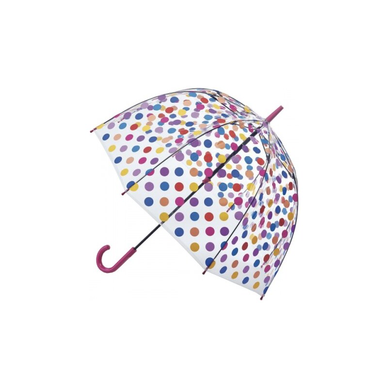 Fulton Dámský průhledný holový deštník Birdcage 2 Small Spots L042-1