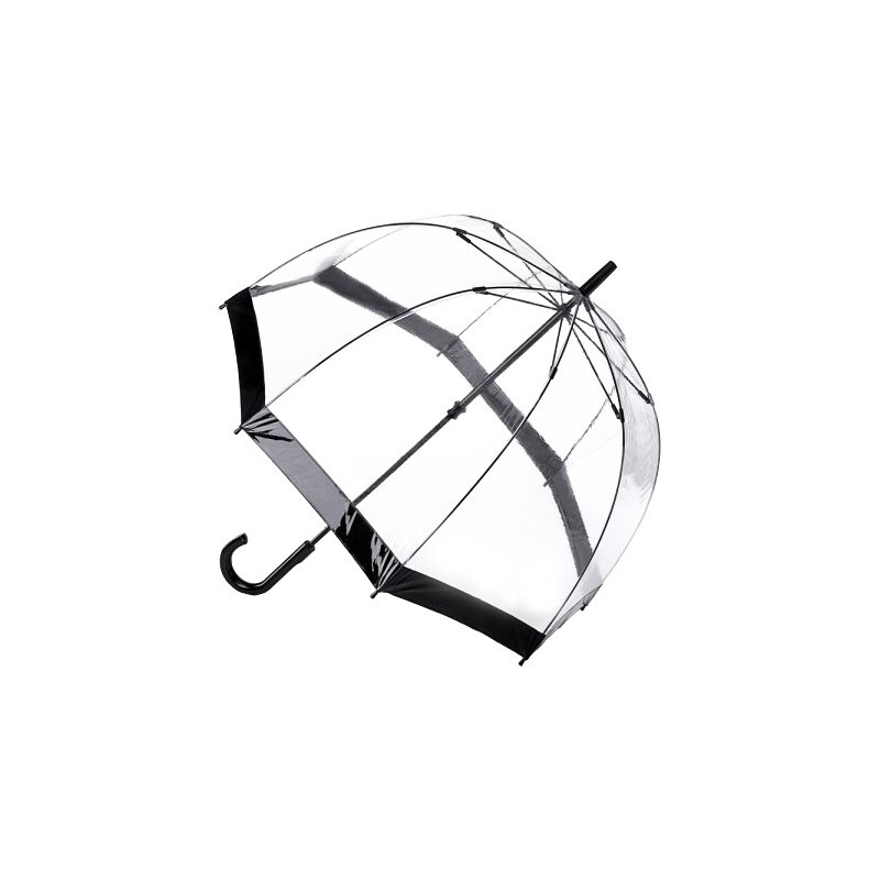 Fulton Dámský průhledný holový deštník Birdcage 1 Black L041-1
