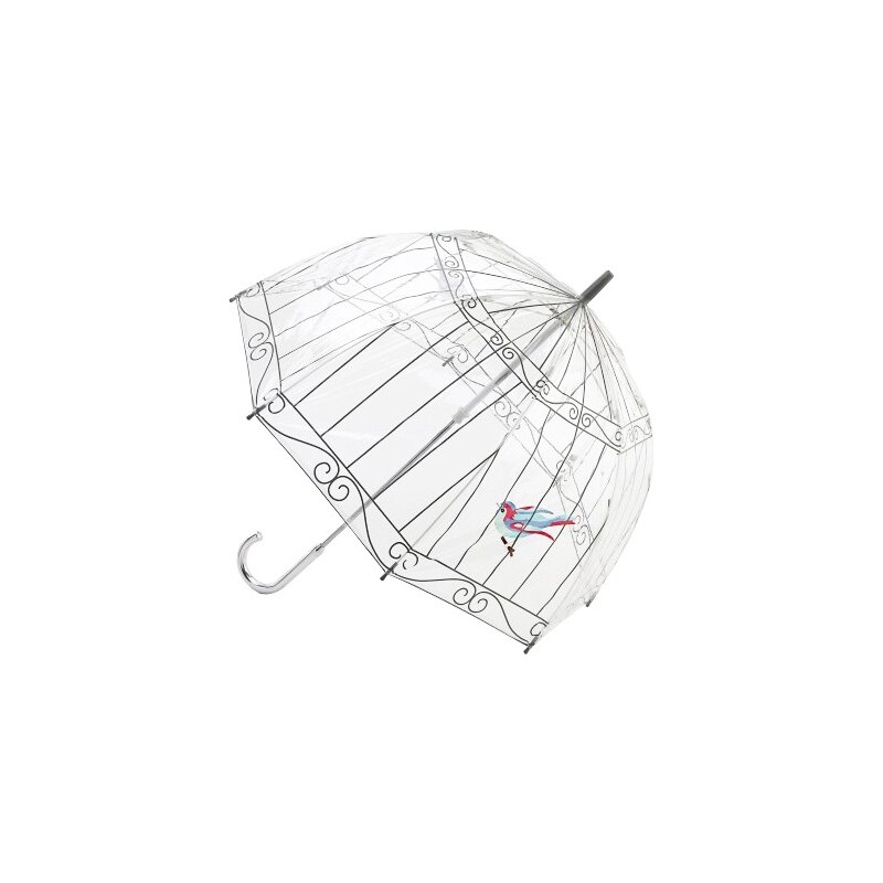 Fulton Dámský průhledný holový deštník Lulu Guinness Birdcage L719
