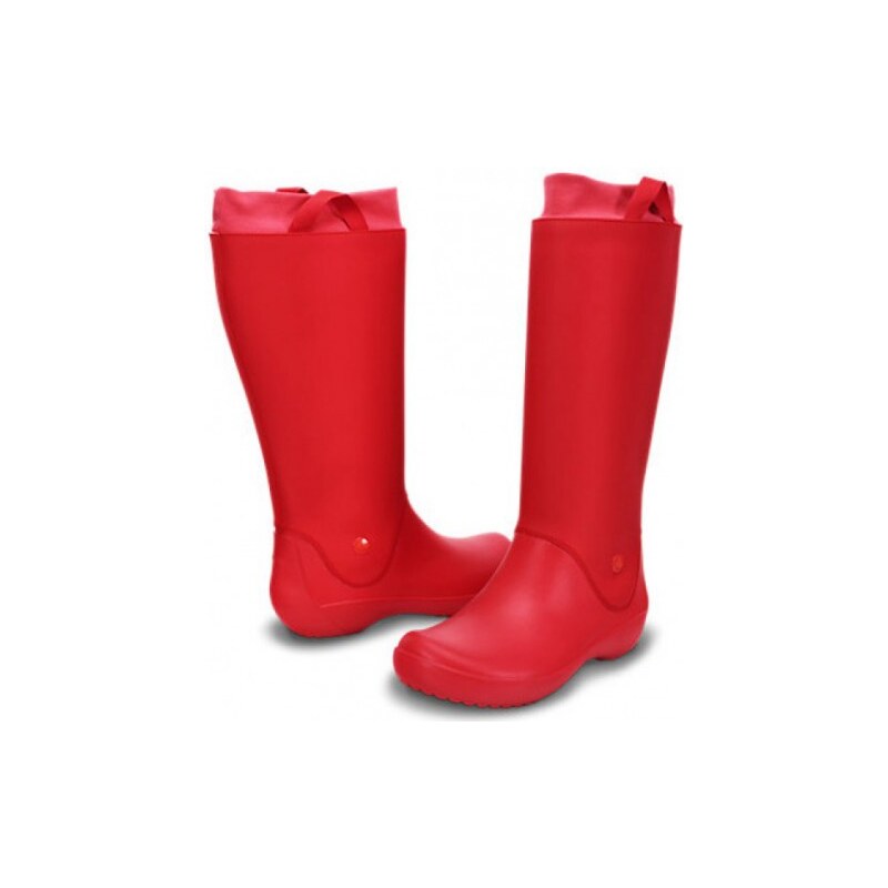 Crocs Dámské holínky RainFloe Boot Red/Red 12424