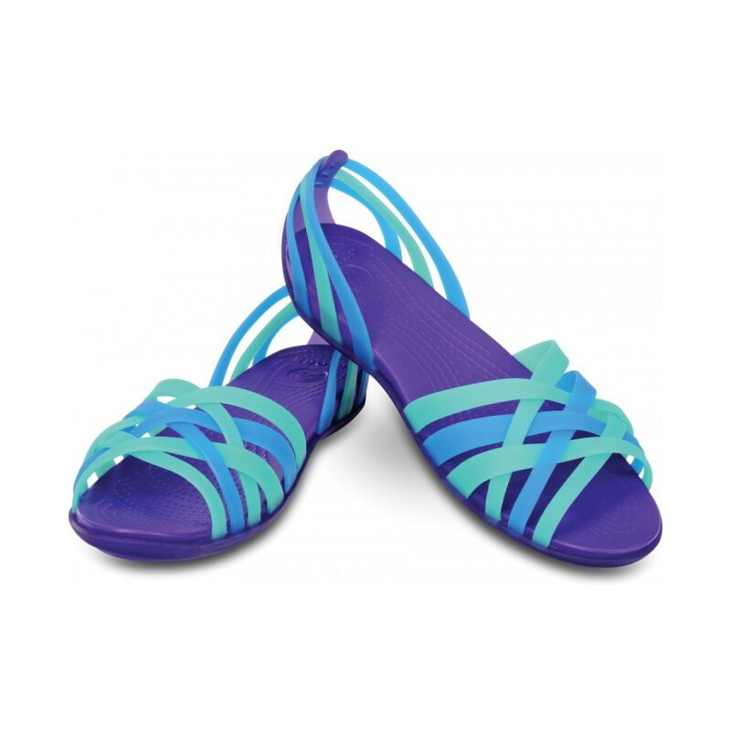 Crocs Dámské sandály Huarache Flat Island Green Ultraviolet 14121-37L