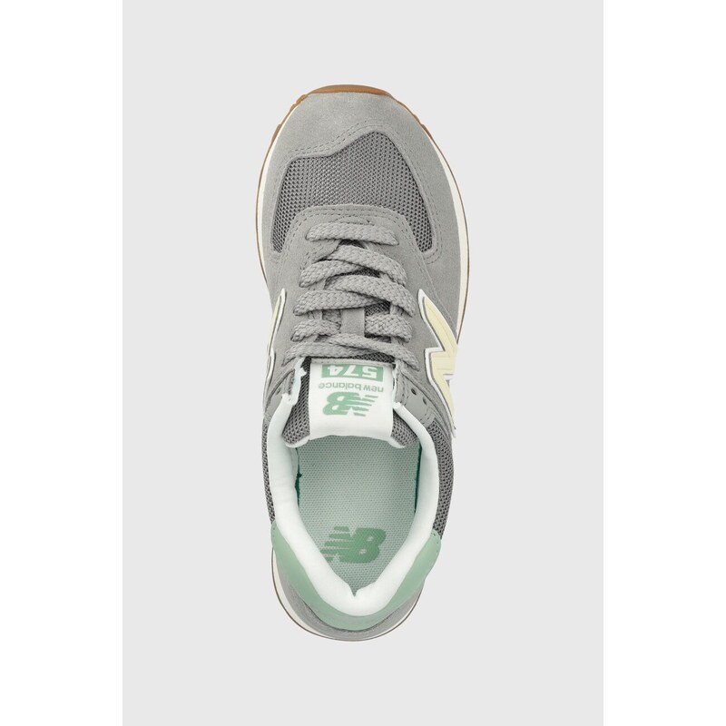 Sneakers boty New Balance WL574RB šedá barva