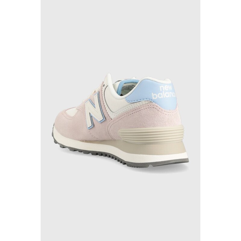 Sneakers boty New Balance WL574QC růžová barva