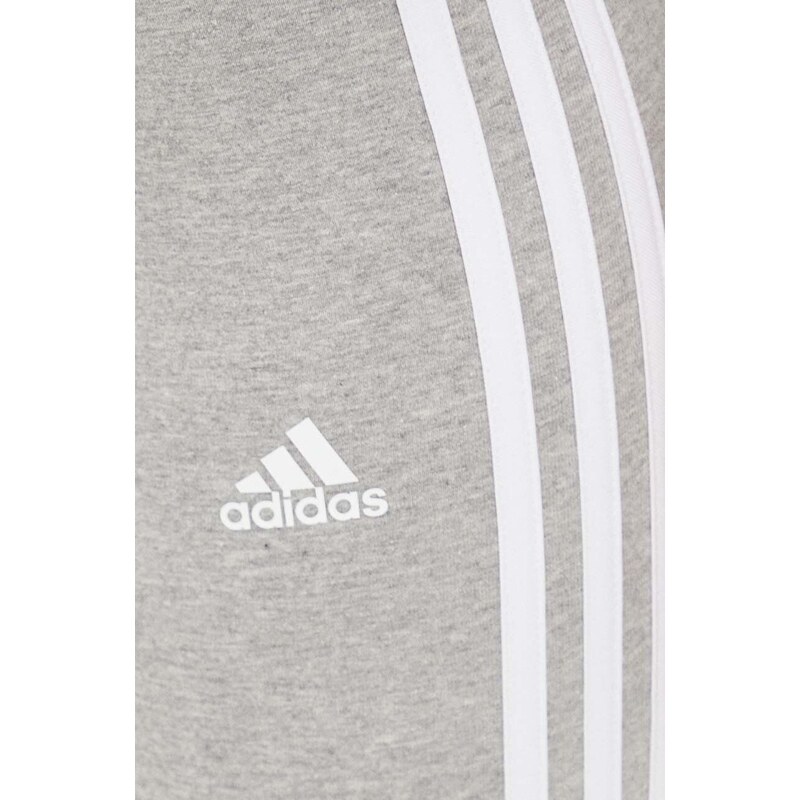 Legíny adidas dámské, šedá barva, s potiskem