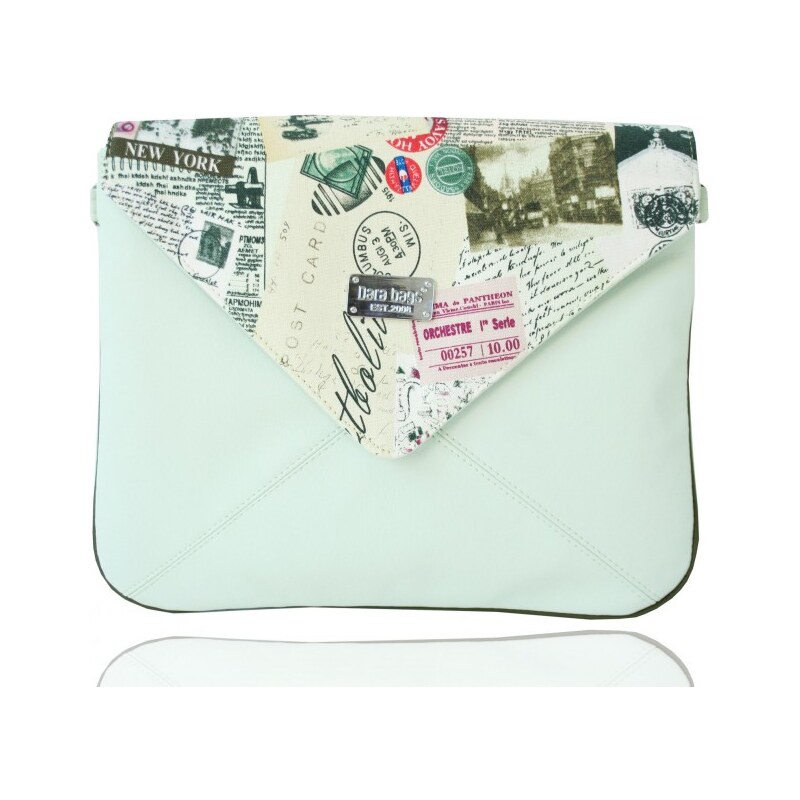 Dara bags Kabelka Little Miss Envelope No. 95 Paris Verte