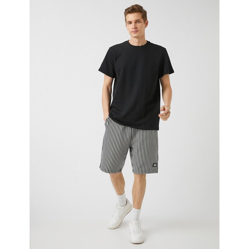 Koton Slim Fit Striped Shorts