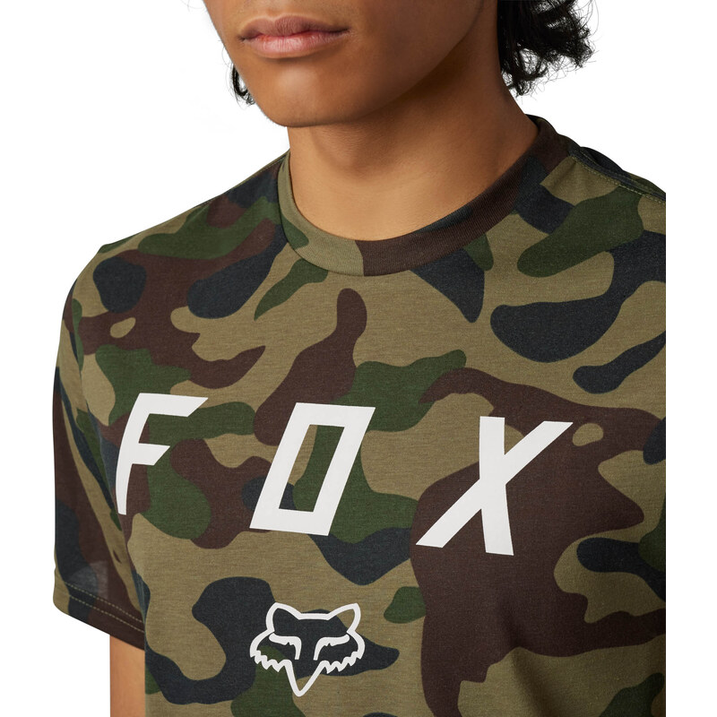 Pánské triko Fox Vzns Ss Tech Tee Camo - Green Camo