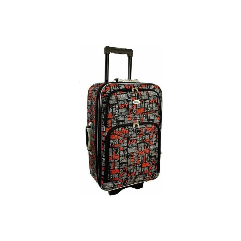 Cestovní kufr RGL 773 malý - šedý/oranžový