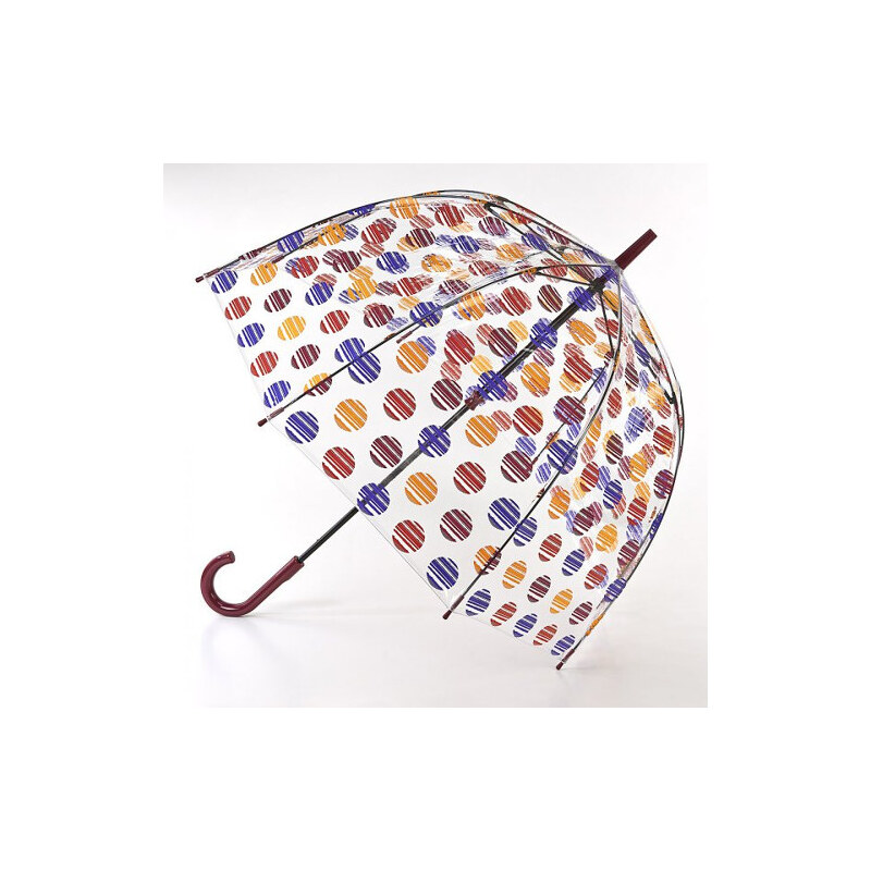 Fulton Dámský průhledný holový deštník Birdcage 2 Brushed Spot L042-6