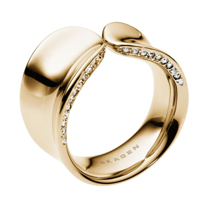 Skagen Masivní zlatý prsten SKJ0204710 56 mm