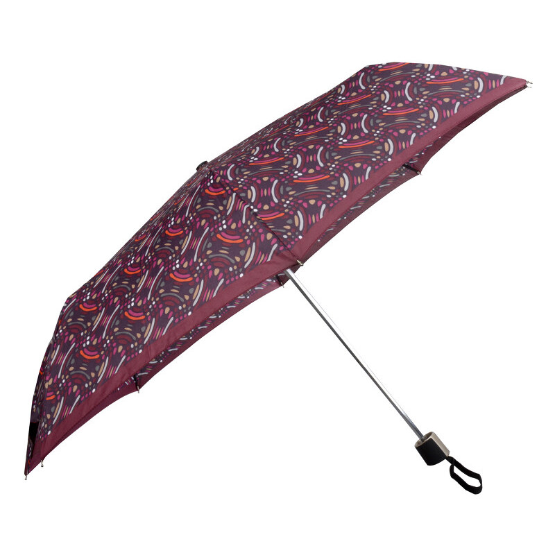 Doppler Dámský skládací mechanický deštník Mini Fiber Graphics - fialový 726465G18-1