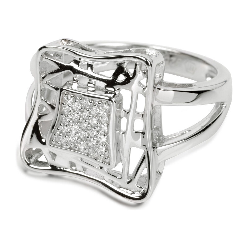 Silver Cat Stříbrný prsten s krystaly SC016