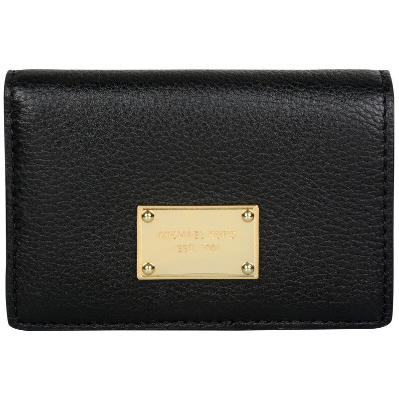 Michael Kors Elegantní kožená peněženka Slim Walltet Leather - černá/zlatá 38S4XTTE2L-5