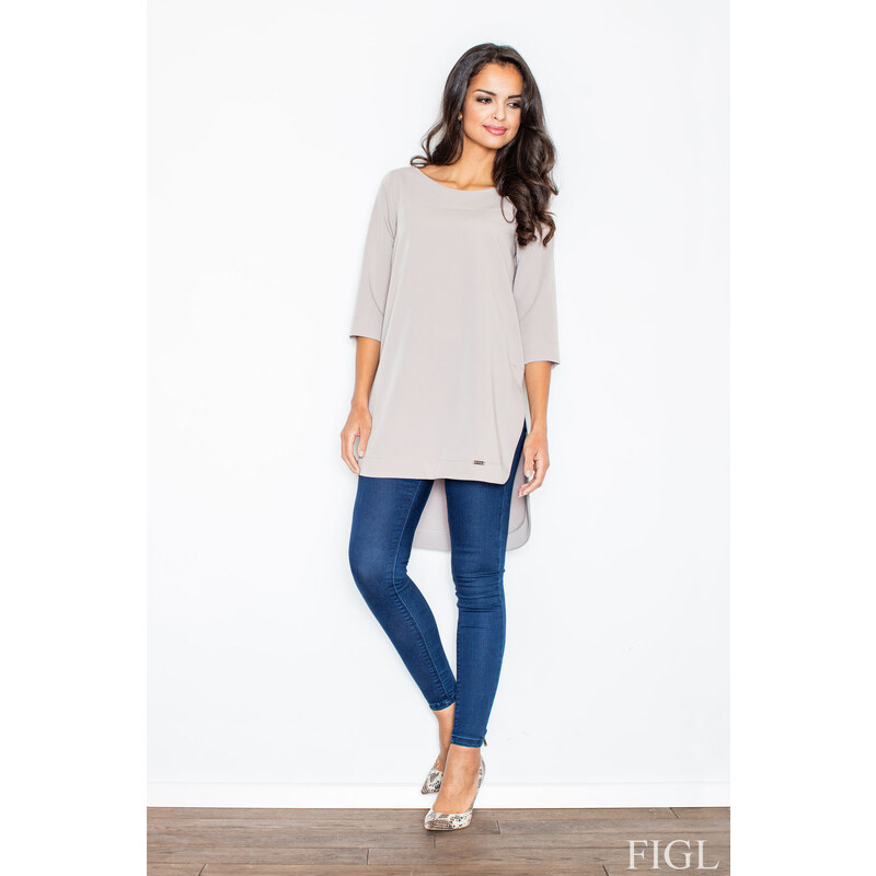 Dámská tunika M423 béžová - Figl 113503412