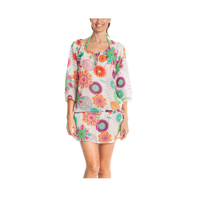 Desigual Dámská tunika Kaftan Moon Blanco 52M20C5 1000 M