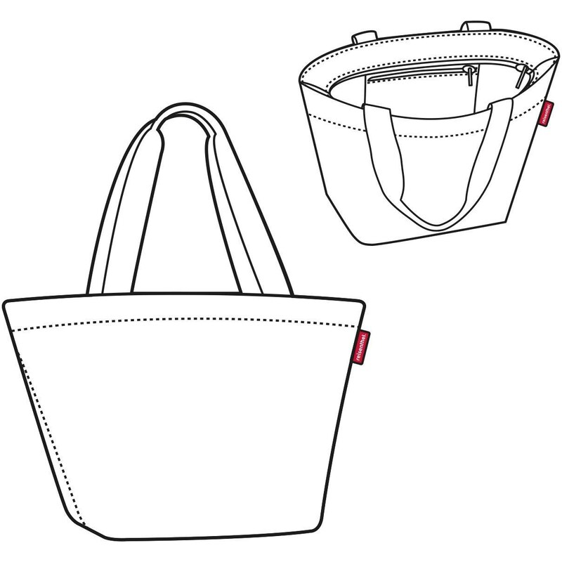 Nákupní taška přes rameno Reisenthel Shopper M Garden white