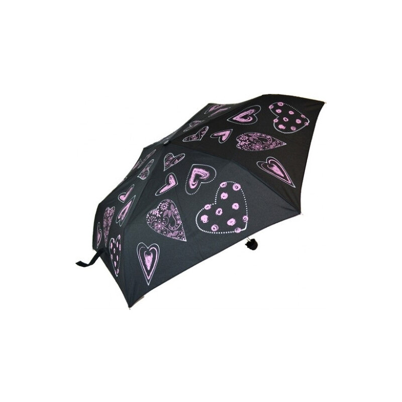 Blooming Brollies Dámský skládací mechanický deštník Everyday Hearts Pink EDFHPI