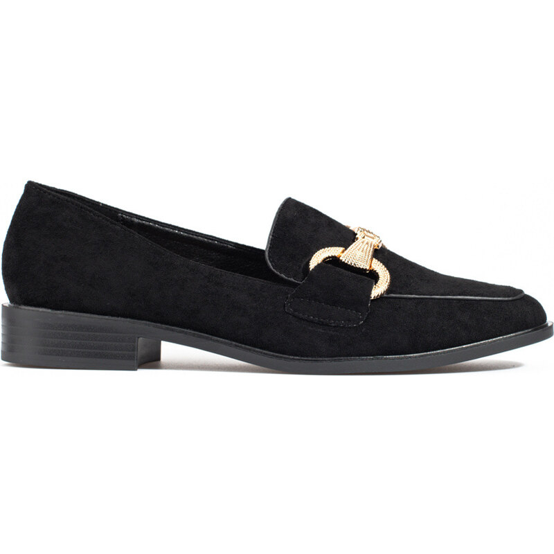 Women's suede loafers Shelvt black