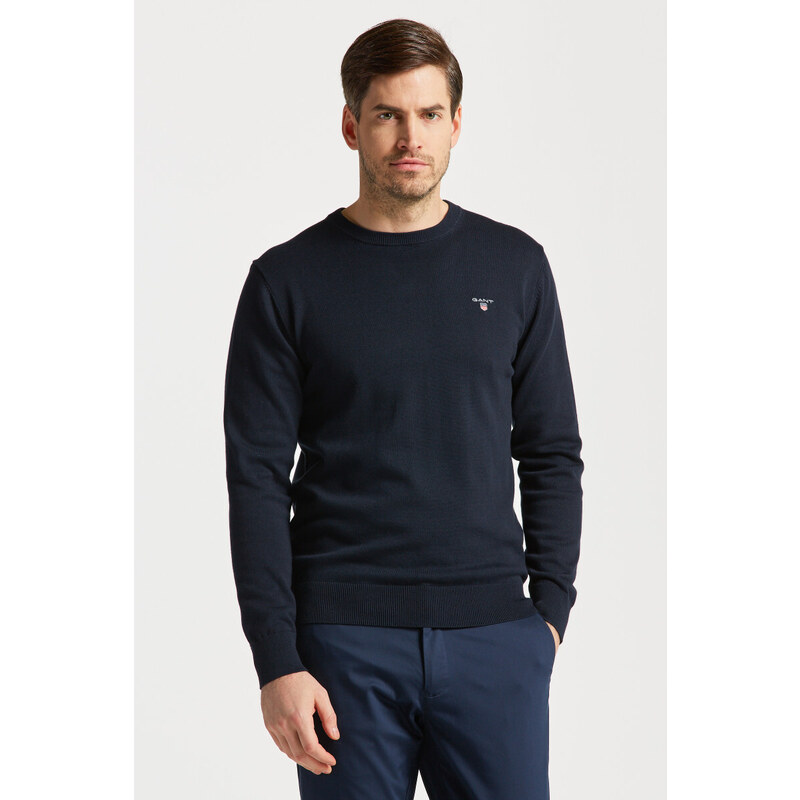 SVETR GANT CLASSIC COTTON C-NECK modrá XXXL