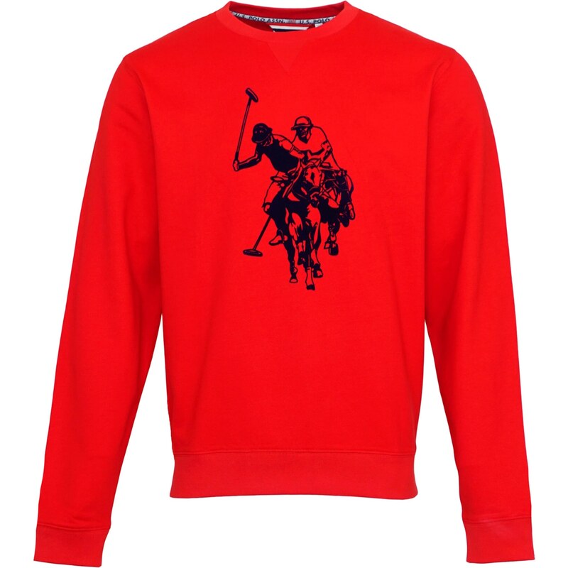 U.S. POLO ASSN. Mikina červená / černá