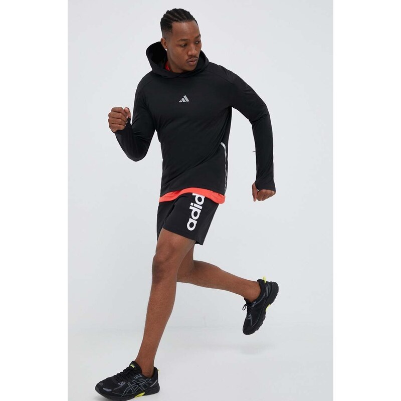 Joggingová mikina adidas Performance X-City černá barva, s kapucí