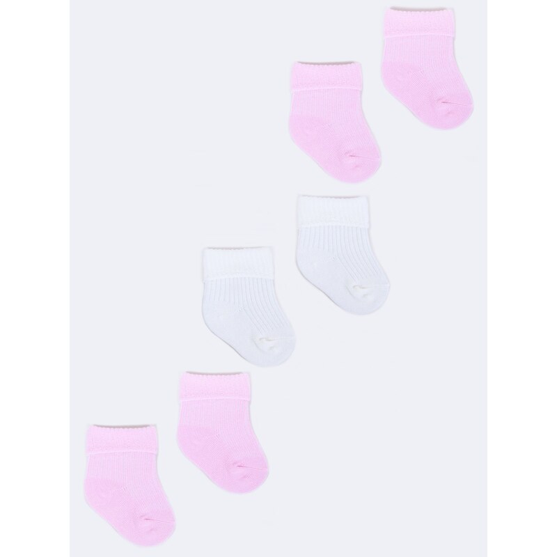 Yoclub Kids's 3Pack Girl's Socks SKA-0009U-0000-003