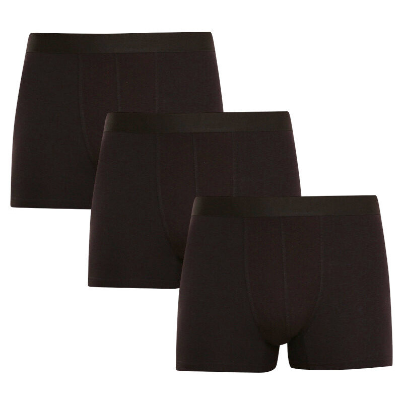 3PACK pánské boxerky Nedeto černé (3NDTB001)