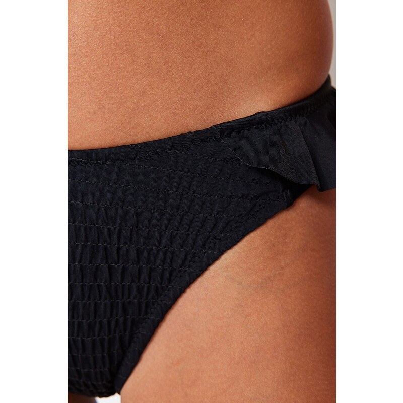 Trendyol Black Gippes Regular Leg Bikini Bottoms