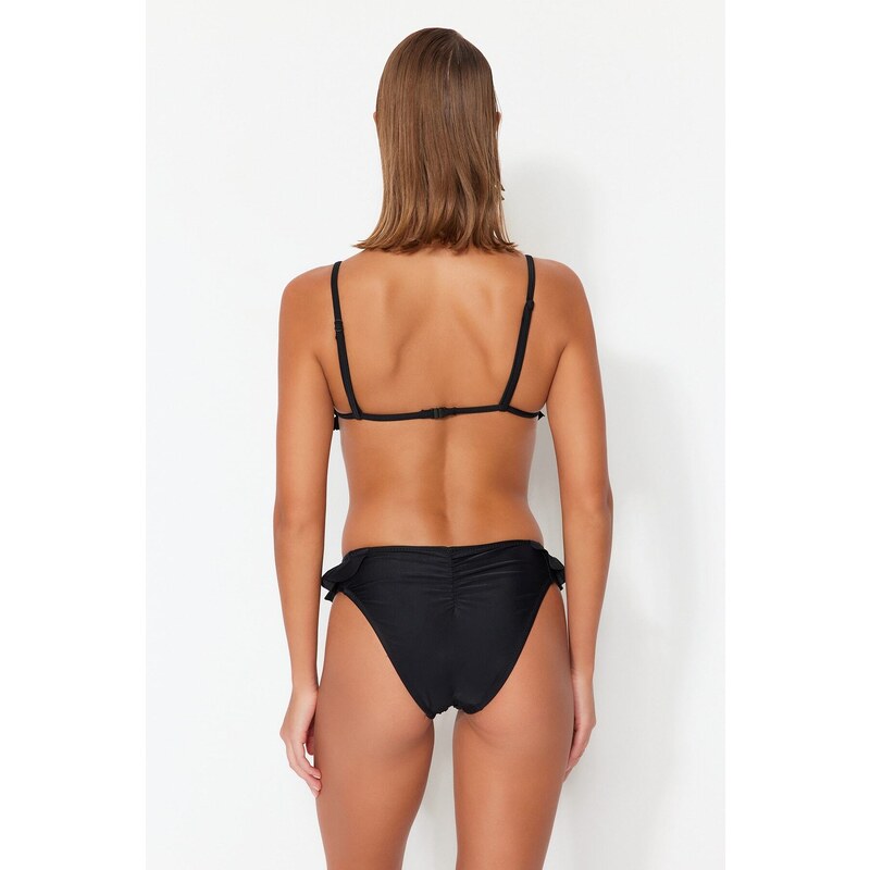 Trendyol Black Gippes Regular Leg Bikini Bottoms