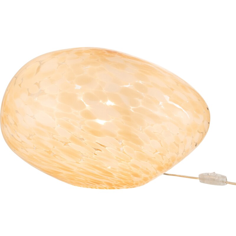 Oranžovo-bílá skleněná stolní lampa J-line Melifa 40cm