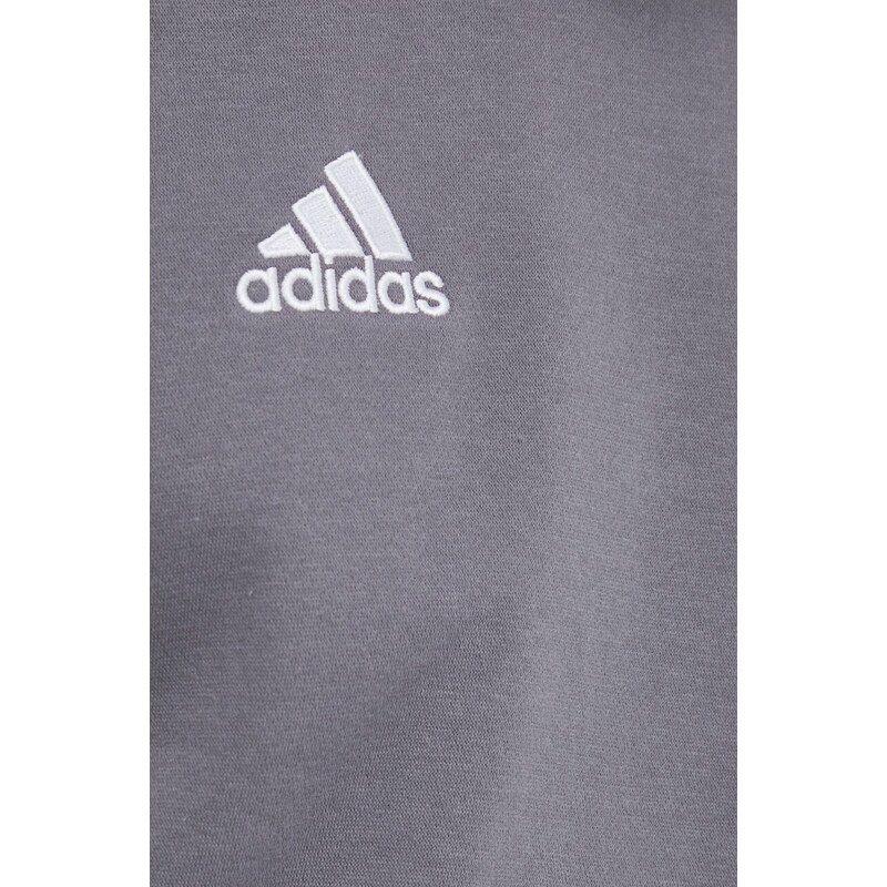 Mikina adidas Performance pánská, šedá barva, hladká, H57479