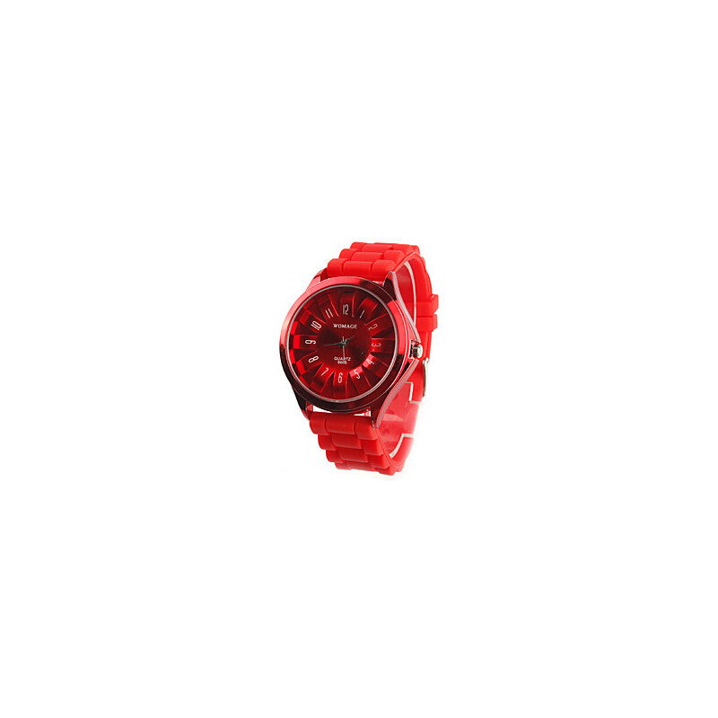 LightInTheBox Women's Chrysanthemum Style Dial Silicone Band Quartz Analog Wrist Watch (Red)