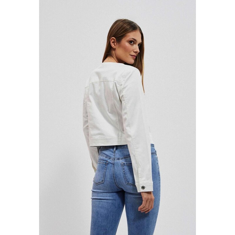 Moodo Bunda dámská jeans WHIT