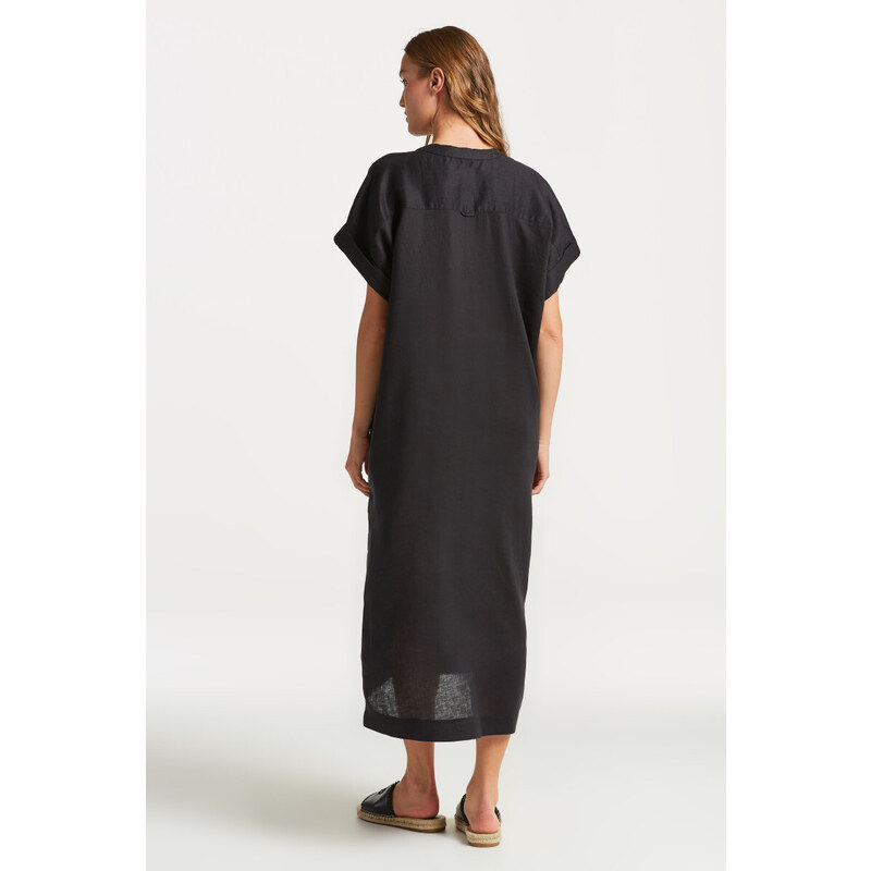 ŠATY GANT RELAXED SS LINEN CAFTAN černá 36