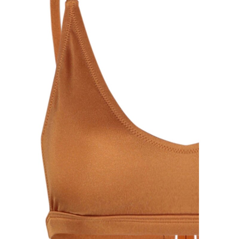 Horní díl bikin Trendyol Camel Bralette