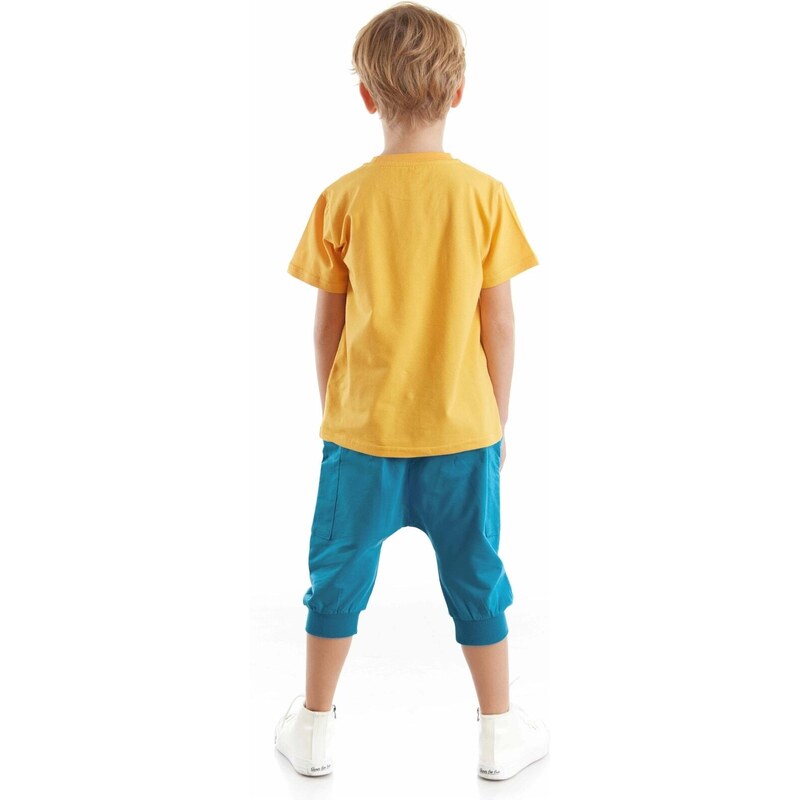 Denokids Lucky Bear Boys T-shirt Capri Shorts Set