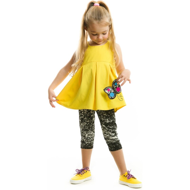 mshb&g Butterfly Girl's Tunic Tights Summer Set
