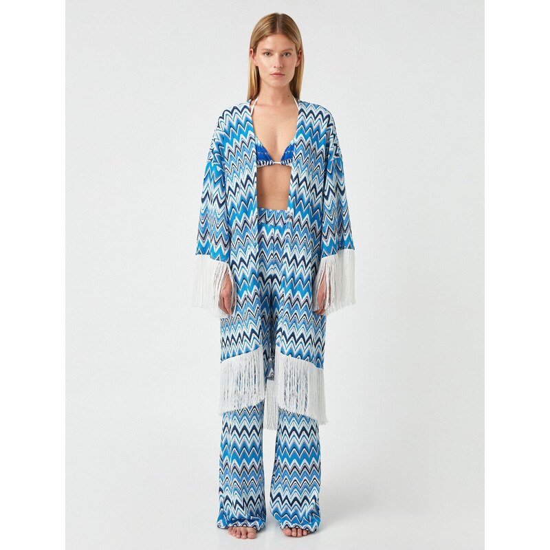 Koton Şahika Ercümen X Cotton - Tassel Detailed Kimono