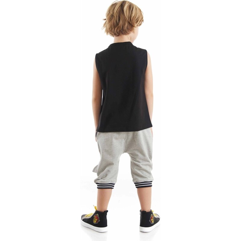 Denokids Shark Attack Boys T-shirt Capri Shorts Set