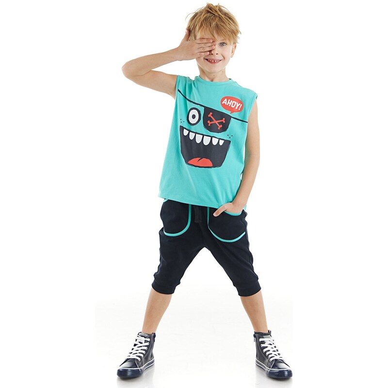 Denokids Ahoy Boys T-shirt Capri Shorts Set