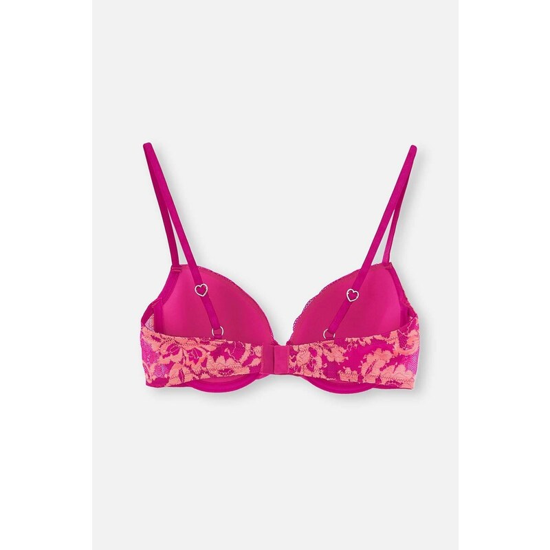 Dagi Covered Lace Bra with Pink Heart Detail