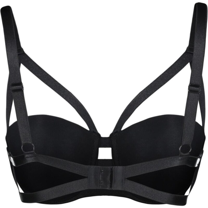 Trendyol Black Micro Rubber Detailed Push Up Knitted Bra