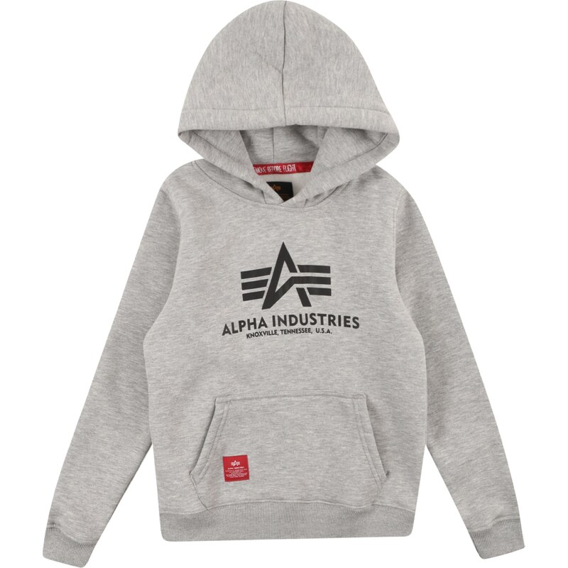 ALPHA INDUSTRIES Mikina šedý melír