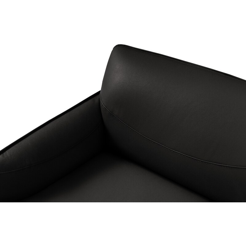 Černá kožená třímístná pohovka Windsor & Co Neso 235 cm