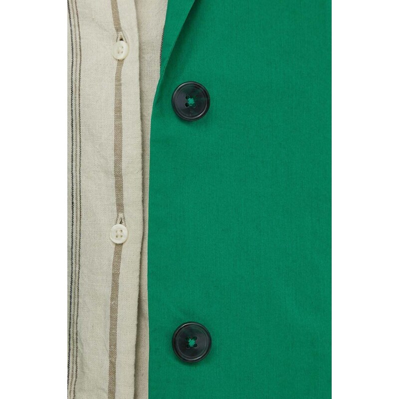 Bavlněné sako Marc O'Polo zelená barva