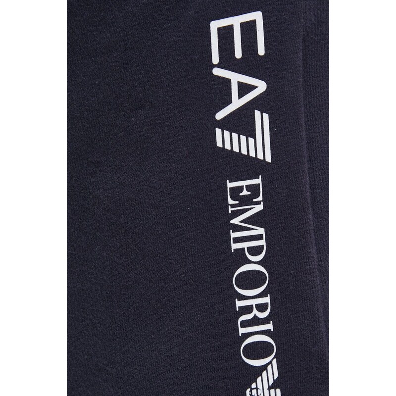 Tepláky EA7 Emporio Armani tmavomodrá barva, s potiskem