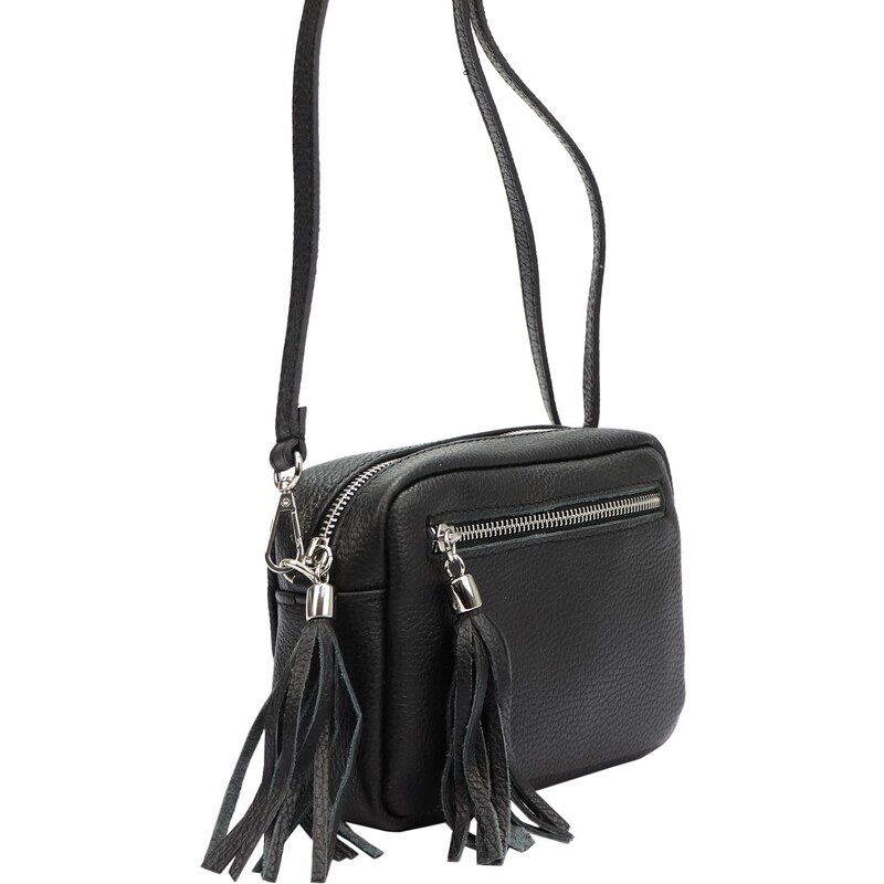 Kožená crossbody kabelka Luka 20-030 černá